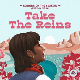 Обложка к диску с музыкой из игры «The Sims 4: Take the Reins - Sounds of the Season»